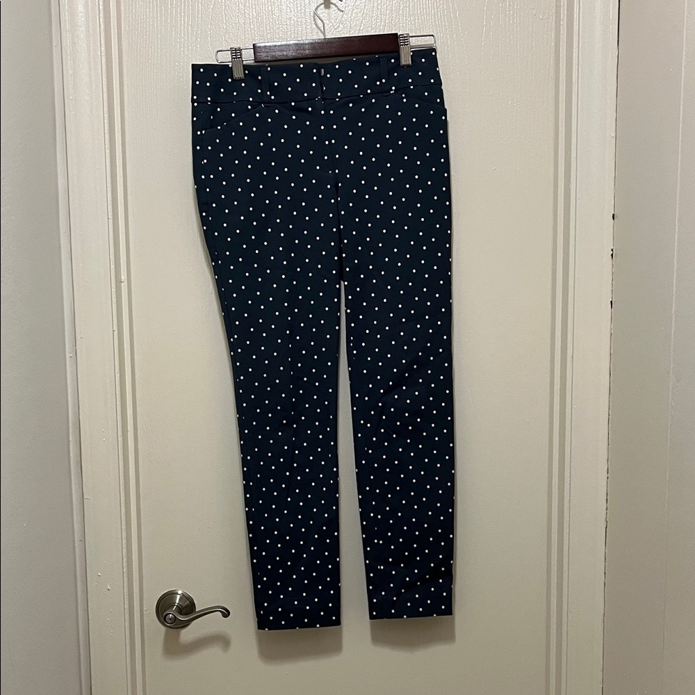 LOFT Dark Blue Pants with White Dots